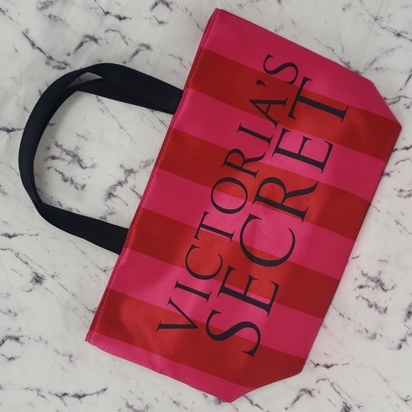 Mini Pink Striped Bag Victoria Secret - Picture 1 of 4